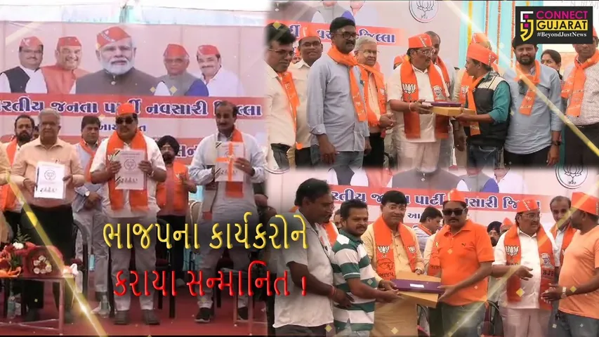 નવસારી: CR પાટીલે ભાજપના કાર્યકરોને કર્યા સન્માનિત,લોકસભા ચૂંટણીમાં જીતનો રેકોર્ડ બ્રેક કરવા કરી હાકલ