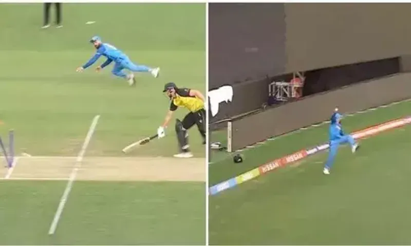 T20 વર્લ્ડ કપ : કોહલીએ હવામાં ઉડીને એક હાથે કર્યું જાદુ, આશ્ચર્યચકિત ઓસ્ટ્રેલિયન ખેલાડીઓએ પણ તાળીઓ પાડી, જુઓ VIDEO
