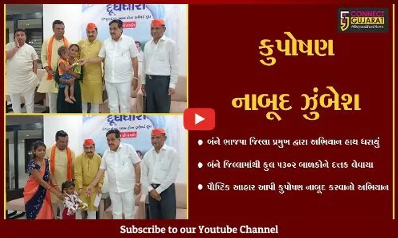 ગાંધીનગર: ભરૂચ અને નર્મદા જિલ્લા પ્રમુખ દ્વારા કૂપોષિત બાળકોને દત્તક લેવાયા, ભાજપ પ્રદેશ પ્રમુખના હસ્તે કાર્યક્રમનો પ્રારંભ
