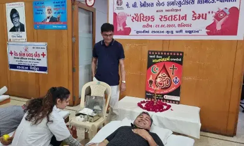 અંકલેશ્વર: પાનોલી GIDCની જે.બી.મોદી કેમિકલ કંપનીમાં ફાઉન્ડર્સ ડે નિમિત્તે રક્તદાન શિબિરનું આયોજન