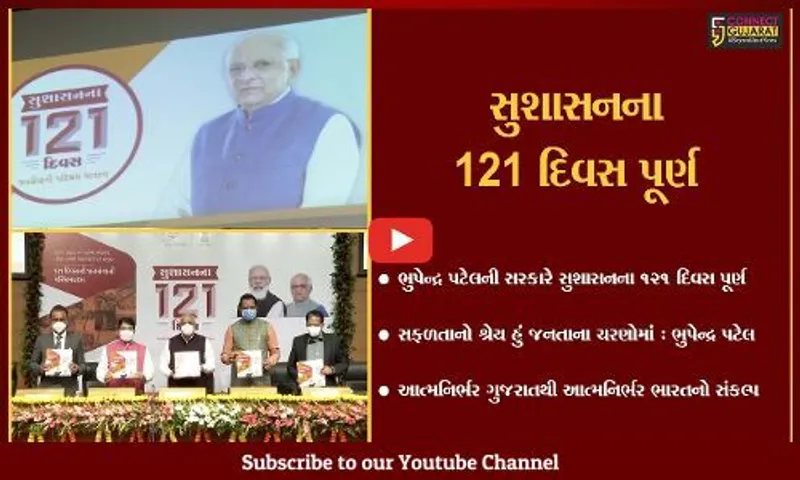 ગુજરાત રાજ્યમાં ભુપેન્દ્ર પટેલની સરકારે સુશાસનના 121 દિવસ પૂર્ણ કર્યાં...