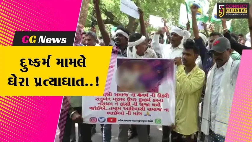 સુરત : 4 વર્ષીય બાળકી પર દુષ્કર્મ આચરનાર નરાધમને ફાંસીની સજા થાય તેવી આદિવાસી સમાજની માંગ...