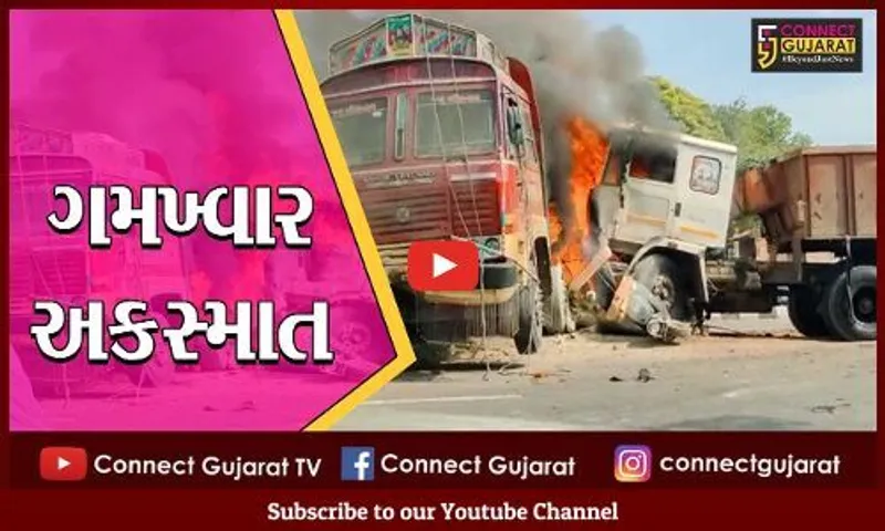 બનાસકાંઠા: ડીસા-પાલનપુર નેશનલ હાઇવે પર ચાર વાહનો વચ્ચે અકસ્માત; ત્રણ વાહનોમાં આગ, બે લોકોના મોત