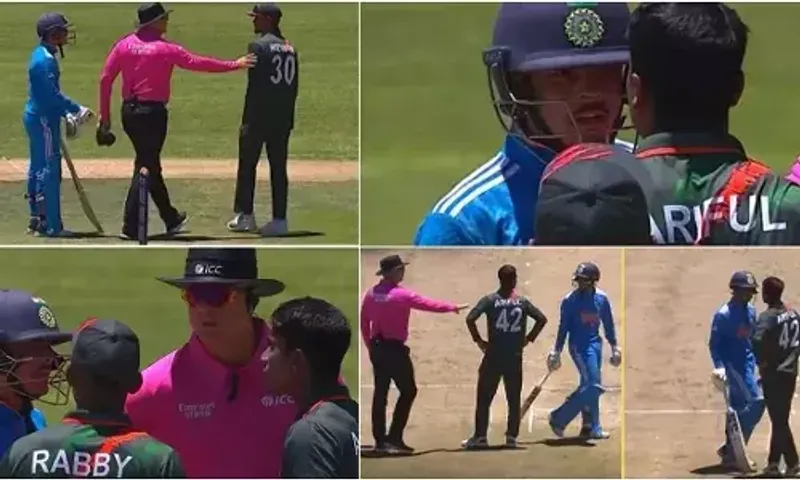 IND U19 vs BAN U19: ટીમ ઈન્ડિયાના કેપ્ટન અને બાંગ્લાદેશના ખેલાડી વચ્ચે થઈ તુતુ-મેમે..!