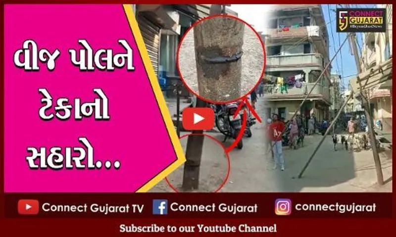 દાહોદ : જુઓ, વીજ કંપનીનો વીજ પોલ ટેકાના સહારે આવતા સ્થાનિકોએ કેવો કર્યો જુગાડ...