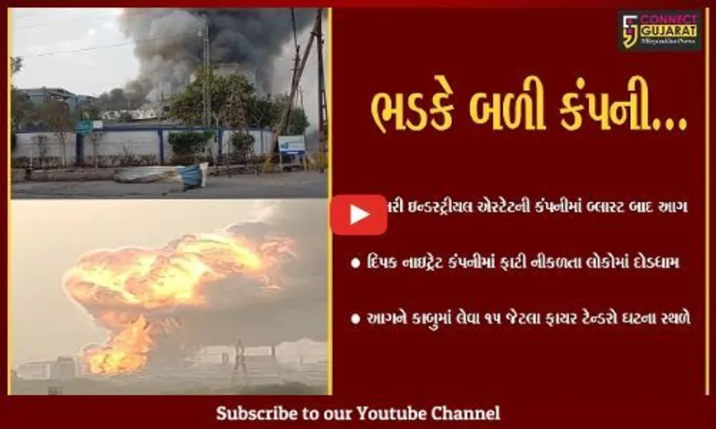 વડોદરા : નંદેસરીની દિપક નાઇટ્રેટ કંપનીમાં બ્લાસ્ટ, ભીષણ આગ ફાટી નીકળતા ફાયર ફાઇટરો દોડ્યા