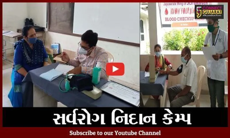 ભરૂચ : જય અંબે ઇન્ટરનેશલ સ્કુલ ખાતે સર્વરોગ નિદાન કેમ્પ યોજાયો, નિષ્ણાંત તબીબોએ આપી સેવા