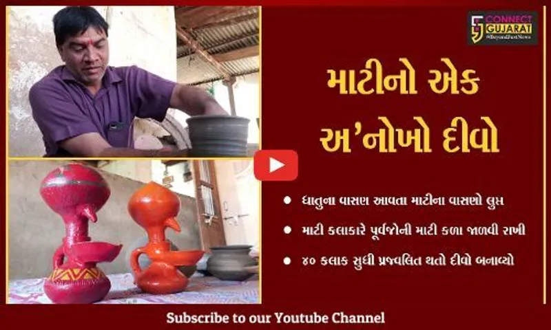 અરવલ્લી : 40 કલાક પ્રજ્વલિત રહેતો માટીનો દિવો તૈયાર કરતા બાયડના માટી-કલાકાર,જાણો શું છે ખાસિયત..?