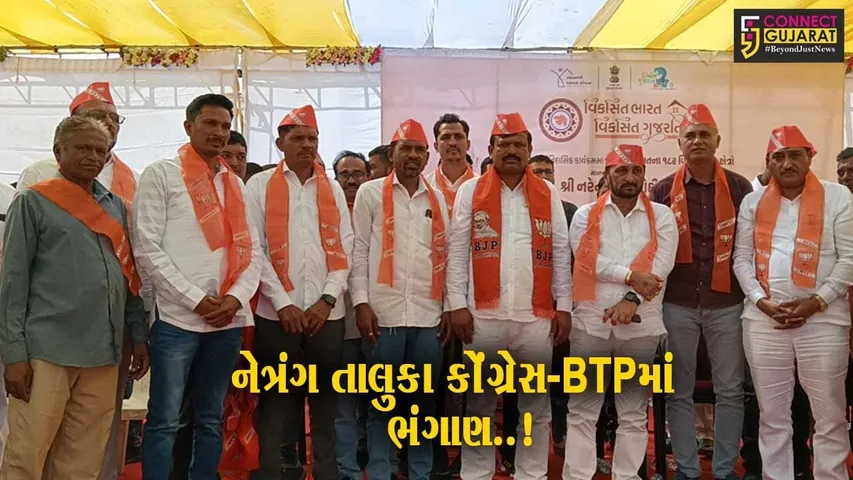 ભરૂચ : ઝઘડીયા-જેસપોરમાં MLA રિતેશ વસાવાએ કોંગ્રેસ-BTPના કાર્યકરોને ખેસ પહેરાવી ભાજપમાં આવકાર્યા