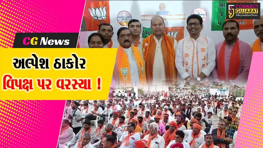 પાટણ: ભાજપ દ્વારા જાહેરસભાનું કરવામાં આવ્યુ આયોજન, અલ્પેશ ઠાકોરે વિપક્ષ પર કર્યા પ્રહાર