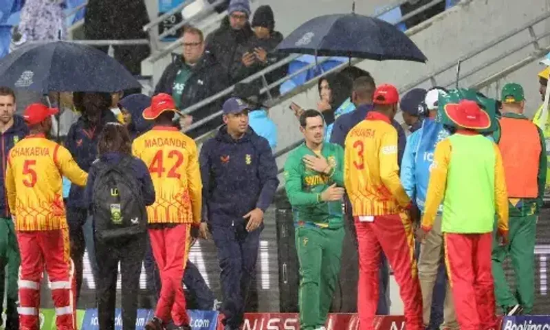 T20 વર્લ્ડ કપ, SA vs ZIM : વરસાદે ફરી આફ્રિકાની રમત બગાડી, 80 રનના જવાબમાં ત્રણ ઓવરમાં 51 રન બનાવ્યા, મેચ રદ્દ