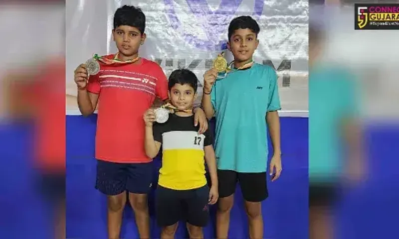 વલસાડ : સ્ટેટ લેવલની બેડમિન્ટન સ્પર્ધામાં ધો.3ના વિદ્યાર્થીએ બ્રોન્ઝ મેડલ મેળવ્યો...