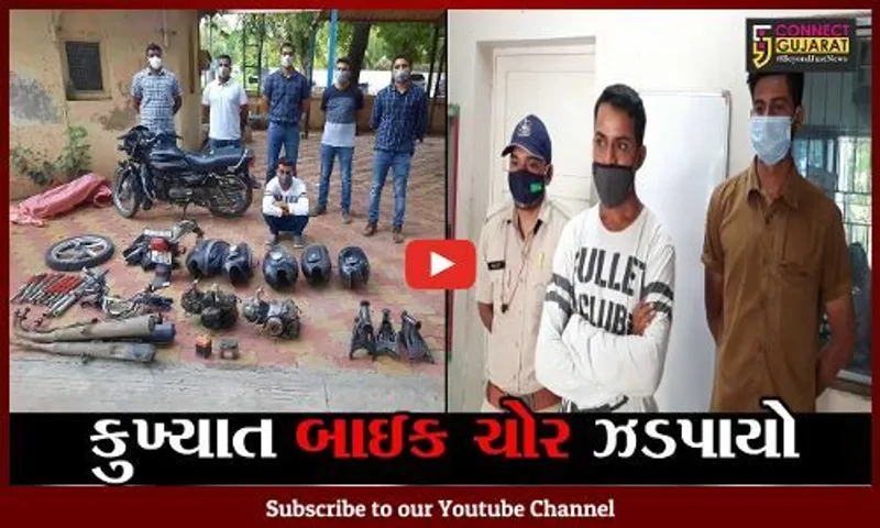 ભરૂચ: ક્રાઇમ બ્રાન્ચે રીઢા બાઇક ચોરની કરી ધરપકડ