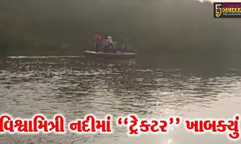 વડોદરા : હુસેપુર ગામે વિશ્વામિત્રી નદીમાં ટ્રેક્ટર ખાબકતાં 3 લોકો ડૂબ્યા, 2 લોકોનું રેસ્ક્યૂ, વૃદ્ધની શોધખોળ