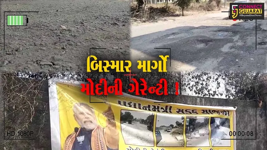 અંકલેશ્વર: બિસ્માર માર્ગો મોદીની ગેરેન્ટી ! જુઓ ક્યાં લાગ્યા આવા બેનર