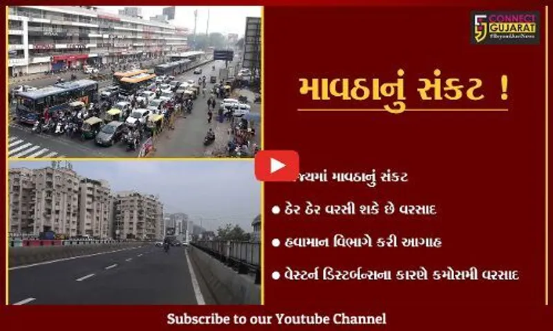 અમદાવાદ: રાજ્યમાં આજથી માવઠાનું સંકટ, ઠેર ઠેર વરસી શકે છે કમોસમી વરસાદ