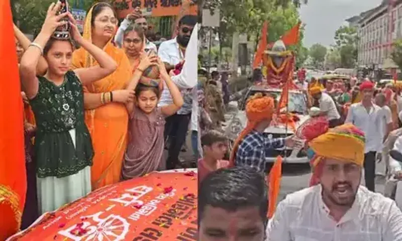 ક્ષત્રિયોનું શક્તિપ્રદર્શન:નરોડાથી શરૂ થયેલી ધર્મરથ યાત્રા વસ્ત્રાલમાં પૂર્ણ થઈ, “જય ભવાની ભાજપ જવાની”ના નારા લાગ્યા