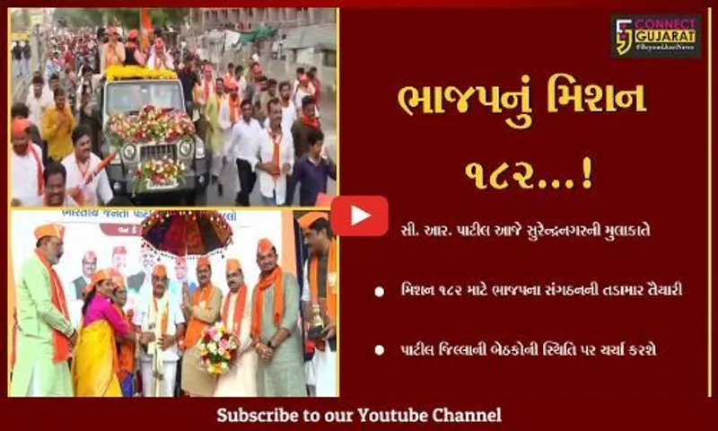 વન ડે વન ડિસ્ટ્રિક્ટ કાર્યક્રમ અંતર્ગત સી. આર. પાટીલ આજે સુરેન્દ્રનગરની મુલાકાતે,અનેક કાર્યક્રમમાં રહેશે હાજર