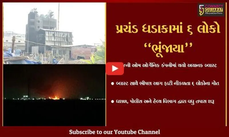ભરૂચ : દહેજની ઓમ ઓર્ગેનિક કંપનીમાં બ્લાસ્ટ થતાં 6 લોકોના મોત, પોલીસ તપાસ શરૂ...
