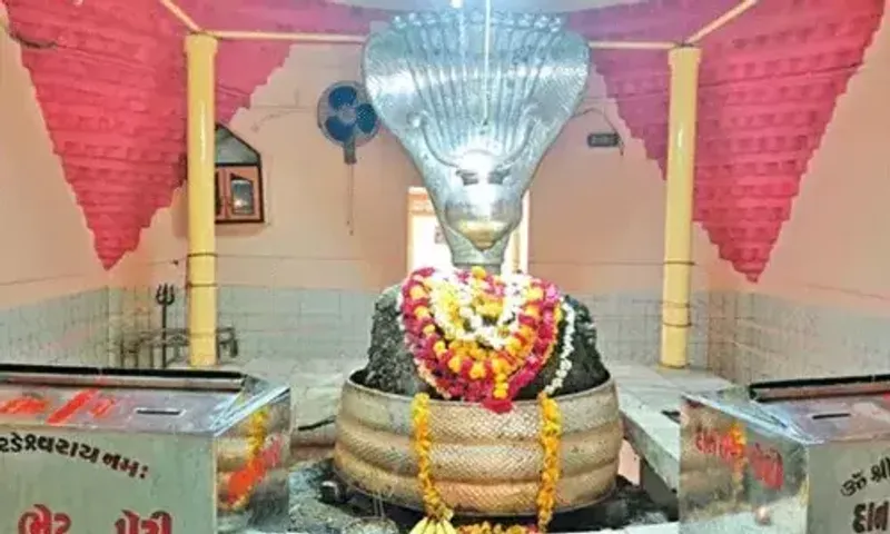 પંચમહાલ:વર્ષે ચોખાના દાણા જેટલું વધે છે આ શિવલિંગ,8 ફૂટ ઊંચા સ્વયંભૂ શિવલિંગ પરથી સતત વહે છે જલધારા