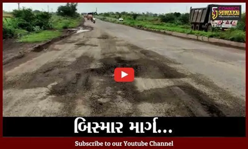ભરૂચ: દક્ષિણ ગુજરાતથી સરદાર પ્રતિમાને જોડતો રાજ્ય ધોરીમાર્ગની હાલત બિસ્માર