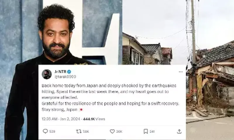 બાલ બાલ બચ્યો અભિનેતા Jr NTR, ભૂકંપના થોડા કલાકો પહેલા જાપાનથી ભારત માટે રવાના થયા હતા..!