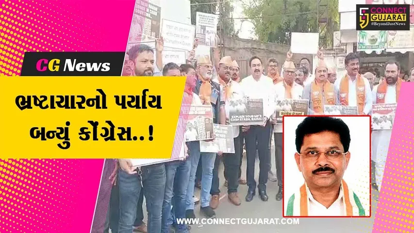 કોંગ્રેસના સાંસદ પાસેથી રૂ. 200 કરોડ મળવાના મામલે ભરૂચ જિલ્લા ભાજપ દ્વારા વિરોધ પ્રદર્શન યોજાયું...