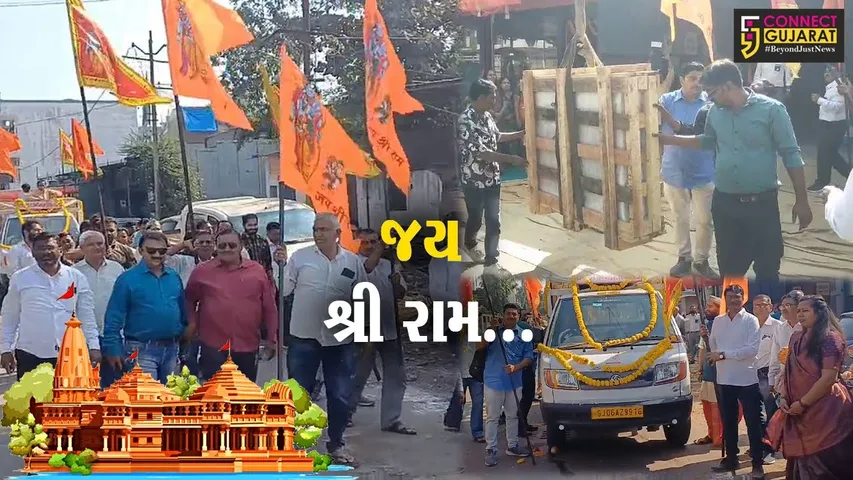 વડોદરા : રાજસ્થાનના સેન્ડ સ્ટોન પથ્થરમાંથી બનાવવામાં આવેલ તકતીઓને અયોધ્યા રવાના કરાય...