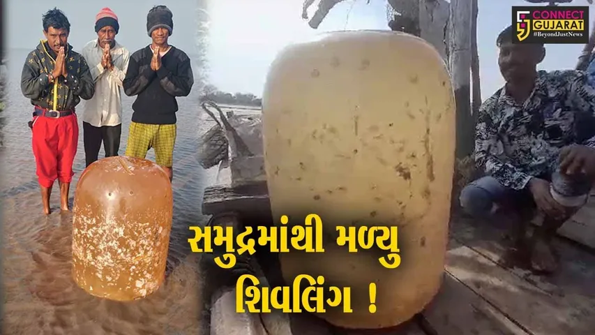 ભરૂચ: જંબુસરના કાવી નજીક અરબી સમુદ્રમાંથી મળ્યુ સ્ફટિકનું શિવલિંગ, મંદિરમાં કરાશે સ્થાપન!
