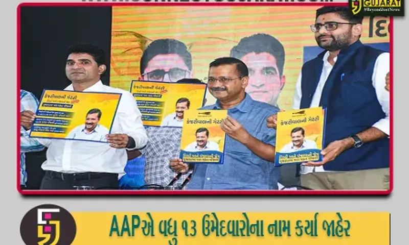 AAPના ઉમેદવારોની સાતમી યાદી જાહેર, વધુ 13 ઉમેદવારોના નામ કર્યા જાહેર