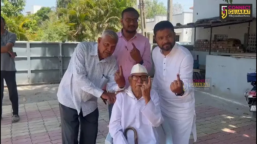 ભરૂચ: 102 વર્ષના વયોવૃદ્ધ મતદારે કર્યું મતદાન, યુવા પેઢીને મતદાન કરવા કરી અપીલ