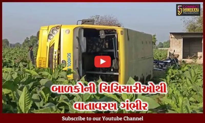 આણંદ : સ્કૂલ-બસના ડ્રાઇવરે સ્ટિયરિંગ પરથી કાબુ ગુમાવતાં અકસ્માત, બસે પલટી મારતા 4 બાળકોને ઇજા...