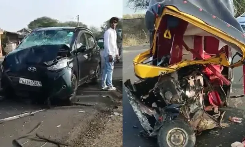 ભરૂચ: વહાલું ગામ પાસે અકસ્માતમાં 2 લોકોને કાળ ભરખી ગયો, રિક્ષા અને કાર વચ્ચે સર્જાયો હતો અકસ્માત