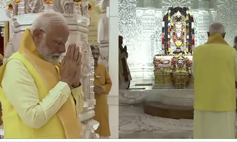 ચૂંટણીના માહોલ વચ્ચે PM મોદીએ અયોધ્યામાં રામલલ્લાના પૂજા દર્શન કરી,જીતના આશીર્વાદ મેળવ્યા