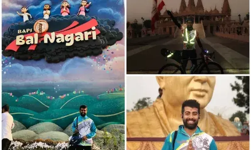 ભરૂચના સાયકલીસ્ટ રાજેશ્વર  રાવે ભરૂચથી પ્રમુખ સ્વામી નગર અમદાવાદ સુધી ૧૦ કલાક ૪૪ મીનીટ સાયકલિંગ કરી અનોખી સીધી મેળવી