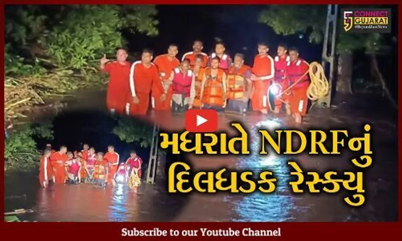 NDRFની ટીમની સરહાનીય કામગીરી,રાજપીપળા ખાતે 4 અને કરજણ નદીના કાંઠે 9 લોકોના મધરાતે જીવ બચાવ્યા