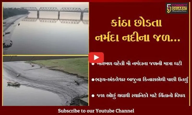 ભરૂચ : ઉનાળાની શરૂઆતમાં જ નર્મદા નદીના જળની માત્રા ઘટી, સ્થાનિકોમાં ચિંતા...