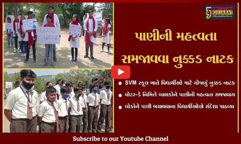 ભરૂચ : વોટર-ડેની ઉજવણીના ભાગરૂપે SVM સ્કૂલ ખાતે યોજાયું નુક્કડ નાટક...