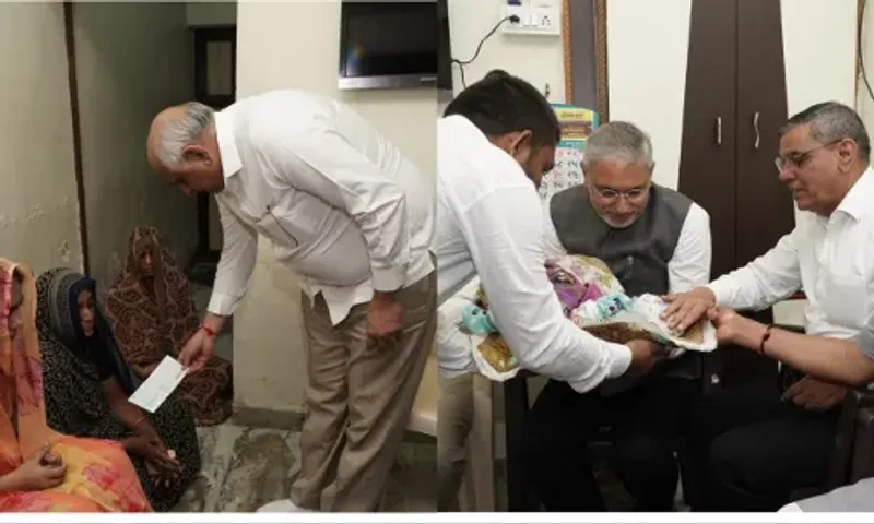 શહીદ વીર મહિપાલસિંહ વાળાના પરિવારને 1 કરોડનો ચેક મુખ્યમંત્રી ભુપેન્દ્ર પટેલે અર્પણ કર્યા