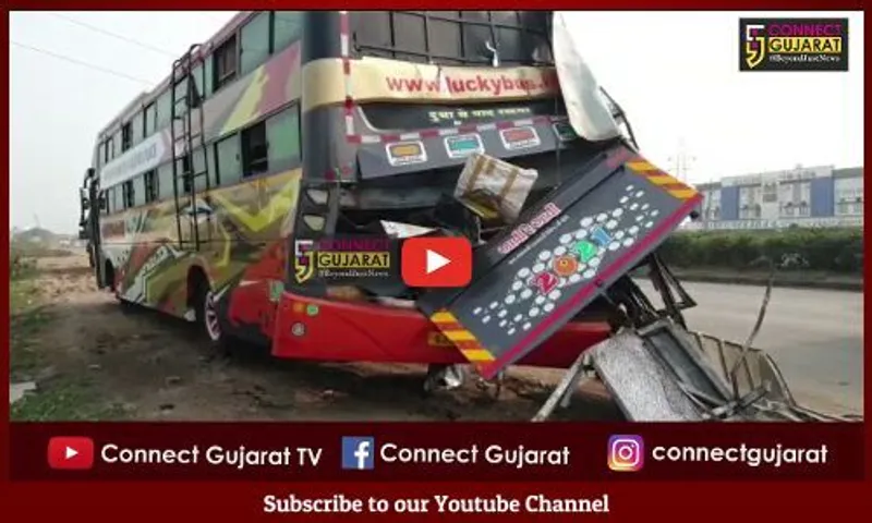 ભરૂચ:અંકલેશ્વરની રાજપીપલા ચોકડી પાસે નજીક ઉભેલી બસ સાથે ટ્રક ધડાકાભેર અથડાય,એકનું મોત