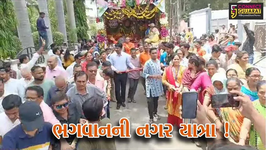 ભરૂચ:આશ્રય સોસાયટી સ્થિત જગન્નાથ મંદિરેથી રથયાત્રા નિકળી,આગેવાનોએ કરાવ્યુ પ્રસ્થાન
