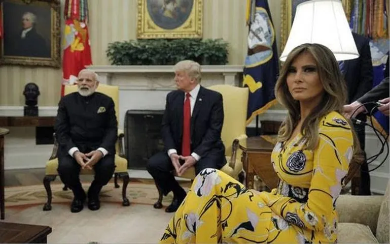 અમેરિકી ફર્સ્ટ લેડી મેલેનિયા ટ્રમ્પની ખુબસુરતી બની ચર્ચાનું કેન્દ્ર