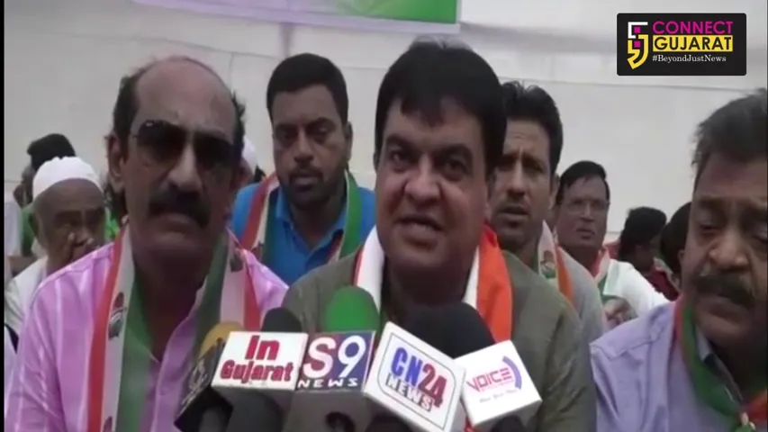 ભરૂચ કેબલ સ્ટેઇડ બ્રિજ પર ટોલ ટેક્સ મુદ્દે કોંગ્રેસનું ધરણા પ્રદર્શન