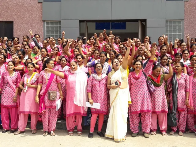 ભરૂચ આંગણવાડી કર્મચારી સંગઠનની બહેનોએ પ્રધાનમંત્રી માતૃવંદના યોજનાનો કર્યો વિરોધ