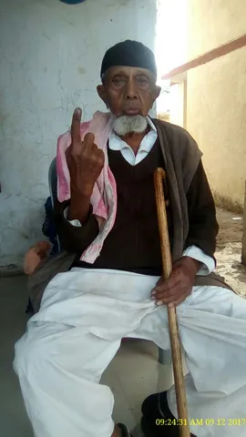 અંકલેશ્વર તાલુકાનાં શતાયુ મતદારે ઉત્સાહભેર કર્યુ મતદાન