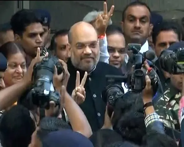 ભાજપનાં રાષ્ટ્રીય અધ્યક્ષ અમિત શાહે કર્યુ મતદાન