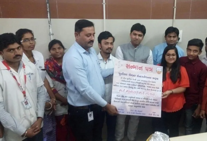 ભરૂચ જેસીઆઈ ઇન્ટરનેશનલ દ્વારા 108 ઇમરજન્સી સર્વિસનાં કમર્ચારીઓનું કરાયુ સન્માન