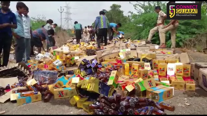 અંકલેશ્વરઃ 1.92 કરોડના વિદેશી દારૂના જથ્થા ઉપર ફેરવાયું બૂલડોઝર