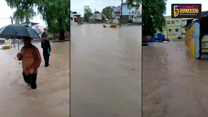 ભરૂચ તાલુકામાં વરસેલા વરસાદના કારણે ત્રાલસા કોઠી ગામે પાણી ભરાયા