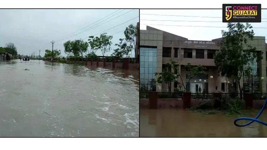 સુરતઃ ઓલપાડમાં આકાશી આફત, કચેરીઓમાં પાણી ભરાયા